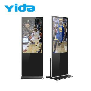 China Free Stand Indoor Portable LCD Poster Screen LCD Digital Sigange with Wheel Base supplier