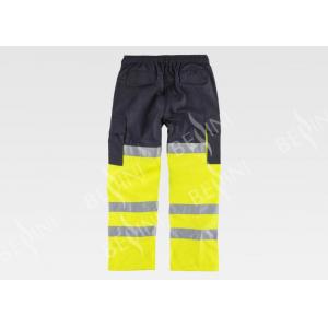 China Workers Reflective Orange Hi Vis Trousers / Fashion Mens Safety Work Pants  supplier