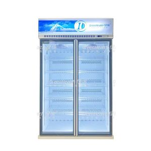 China 2 / 3 Doors Commercial Upright Freezer With Conversion Frequency And Self Defrost on sale
