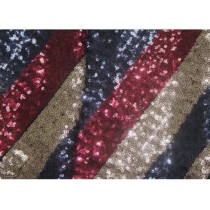China Multi - Color Embroidered Shiny Sequin Fabric Azo Free For Evening Dress supplier