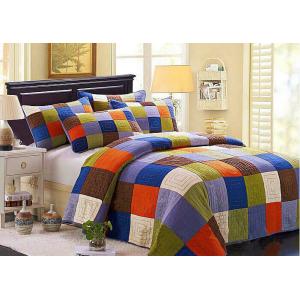China Hand Sewing Colorful Patchwork Twin Size Bed Sets 4 Pcs Machine Wash supplier
