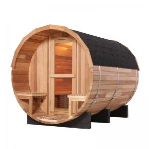 Red Cedar Wood Traditional Sauna Room Far infrared Barrel Steam Room