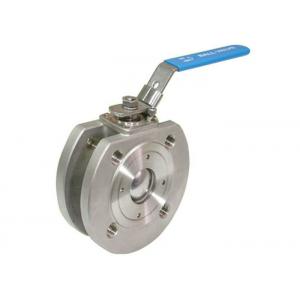 China 1 pc wafer flanged ball valve , 2 pc ball valve Stainless Steel Material supplier