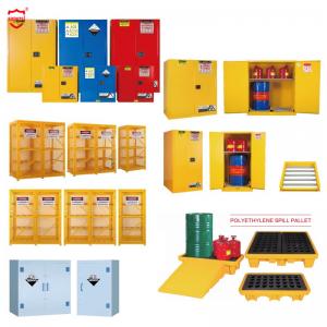 Hazardous Material Chemical Storage Cabinets 6 Shelves 2 Door