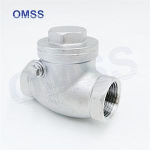 1 1/2" Screwed Pipe Fittings Stainless Steel Threaded Swing Check Valve Fittings
