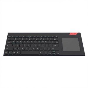 2.4G Wireless Keyboard With Touch Pad With Easy Media Control Solid Stainless Ultra Compact Full Size Keyboard For PC TV