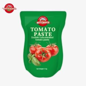 China Tomato Paste Factory Manufactures 113g Stand-Up Sachets In Accordance With ISO HACCP BRC And FDA Production Standards wholesale