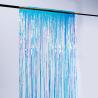 China 2m 3m Blue Silver Tinsel Backdrop Rain Curtain Foil Backdrop wholesale