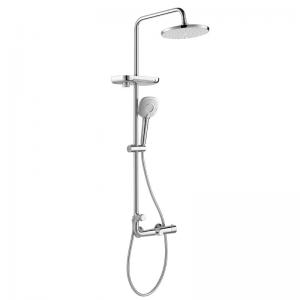 Wall Mounted Thermostatic Hand Shower Mixer Set Chrome Shower System