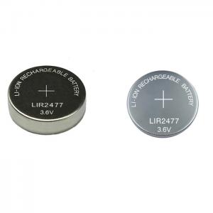 China 3.6V 200mAh LIR2477 Rechargeable Button Battery Lithium Cell Coin supplier