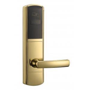 China Glod RFID Hotel Locks with key Left Open Or Right Open Door supplier