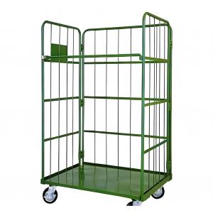 Storage Roller Cage Trolley Folding Metal Logistics Rolling Container Security Warehouse