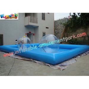 Blue color 7 x 6 meter PVC tarpaulin Swimming Inflatable Water Pools for zorb ball