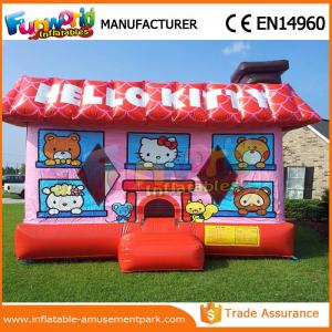 China PVC Hello Kitty Party Commercial Jumping Castle / Inflatable House For School supplier