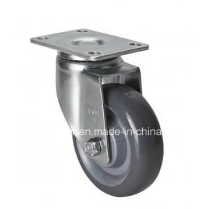 China Edl Medium 4 150kg Plate Swivel PU Caster 5014-76 in Grey for Caster and Application supplier