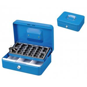 China Customized Antitheft Metal Cash Box Euro Money Safe With Removable Coin Tray supplier