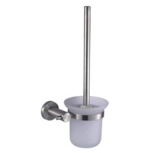 China Toilet Brush holder 83007-Polished color&Brushed color &Round &Stainless steel 304&frosted glass supplier