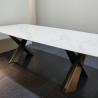 China Modern Ceramic Marble Top Dining Table With Chair Rectangle Shape wholesale