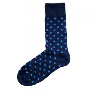 China Blue Dot Man's Crew Socks supplier