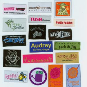 China Custom Clothing Fabric Label Tags Woven Clothing Tag Clothing Labels Customized supplier