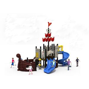 China Double Lane Slide Kids Plastic Playground Equipment AntiUV For Amusement Park supplier
