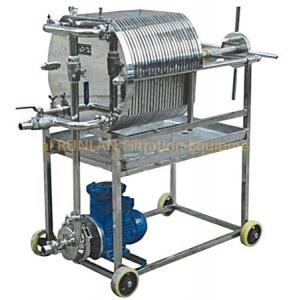 Multiple Precision SS 304 316L Polished Stainless Steel Plate Frame Water Filter Machine