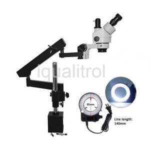 China Distance de fonctionnement stéréo binoculaire du microscope 110mm de bourdonnement avec le rapport optique 7X - 40X wholesale