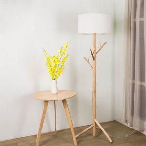 Home Lighting Fabric Lamp Shade Wooden Standing chinese floor lamp（WH-WFL-11)