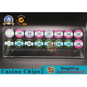 500g Casino Game Accessories Roulette Table 40mm Acrylic Poker Chips Plate Coins Display