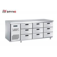 China Counter Industrial Catering Fridge Self - Closing Nine Drawers SS201 Adjustable Temperature on sale