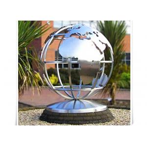 China Metal World Globe Map Stainless Steel Sculpture For Public Decoration supplier