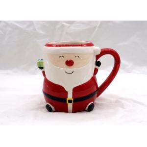 Food Safe 3D Ceramic Mug Hand Painted 14 OZ Christmas Children Gifts Dolomite Material