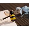 China Cute Alloy Silver Plating Bee Clip Pink And Yellow For Children Beekeepers wholesale