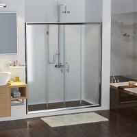 China Semi Frame Tempered Glass Shower Screen Single Panel Slide on sale