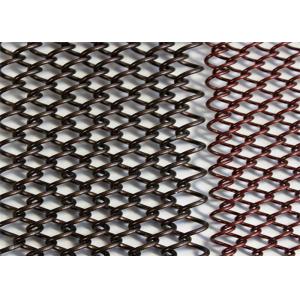 China Bronze Color Decorative Wire Mesh , Decorative Metal Curtains Long Use Life supplier