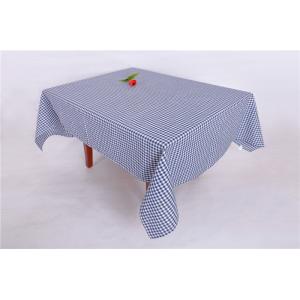 Checkered Stain Resistant Promotional Table Covers , Rectangle Restaurant Table Cloth