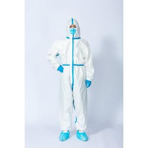 China Medical Disposable Non Woven Coverall Waterproof Microporous Fabric Coverall supplier