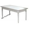 China Sophia Silver Glass Dining Table , 160 * 90 * 75cm Mirror Dining Room Table wholesale