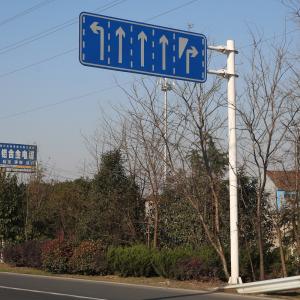 8x200mm Traffic Signs Pole Q235b Galvanized Street Sign Posts