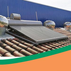 Non-pressure vacuum tube solar water heater with assistant tank for Brazil