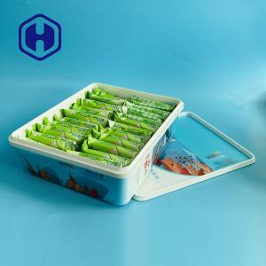 FDA IML Plastic Containers With Lid Food Storage Cracker Biscuit Packaging