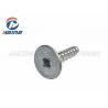 Metric Pitch Flat Head Machine Screw , Silver Color Countersunk Socket Head Cap