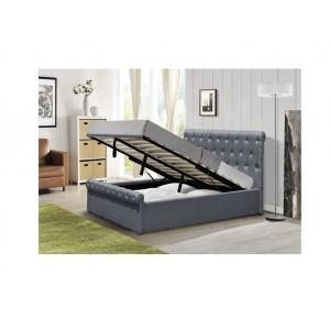 Single Crush Tufted Storage Bed Frame Velvet Fabric Upholstered Queen Bed