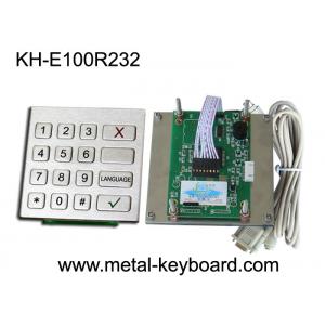 Vandal Proof Kiosk / ATM Checking Devices Metal Numeric Keypad Outdoor , 16 Function Keys