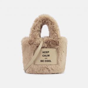 Fashion Winter Warm Plush Tote Bags For Women Shoulder Crossbody Bags Trend Designer Fluffy Faux Fur Handbags and Purses