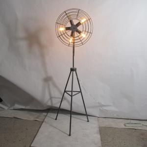 China Vintage Industrial floor lamp fan light lamp edison bulb lamp antique retro floor lamp(WH-VFL-07) supplier