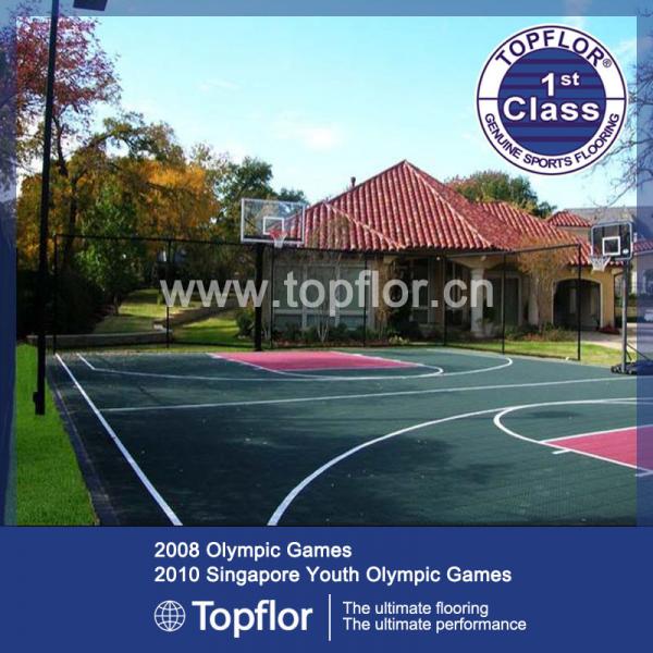 PP/PVC interlocking sports flooring for indoor/outdoor sports court