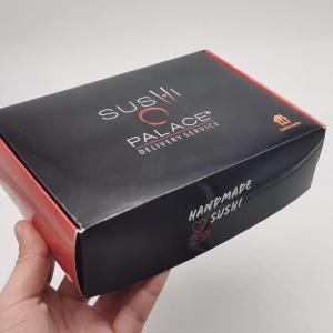 China Custom Size 300g 350g Food Grade White Cardboard Paper Packaging Box For Sushi supplier