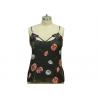 China Neck Lace Casual Ladies Wear Floral Strappy Midi Dress Nightwear 100% Polyester Satin wholesale