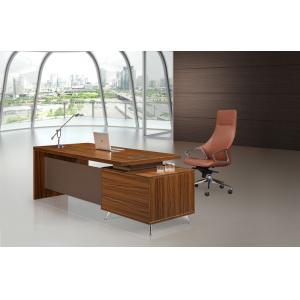 China Modern Office Furniture Desk High Tech Executive L Shaped Office Desk With Cabinet Locker supplier